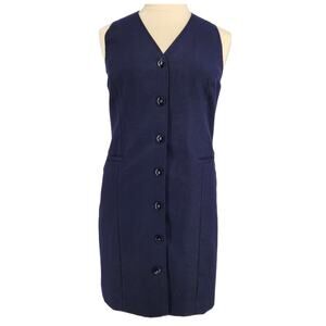 Vintage Rafaella Wool Button Front Sheath Dress Plus size 14